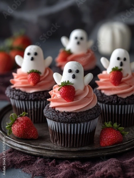 Obraz cupcakes with berries