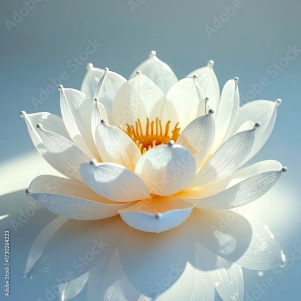 Fototapeta Artistic display of luminous lotus flowers