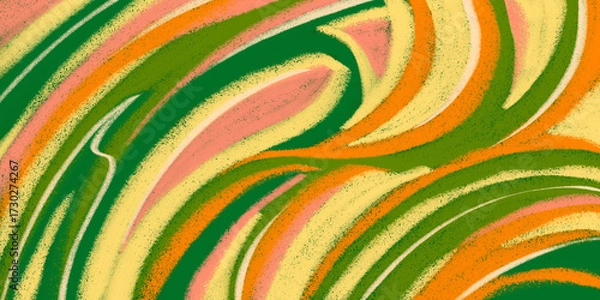Fototapeta Abstract fluid shapes hand drawn background. Textured and curved lines drawing for poster, banner, or presentation design.