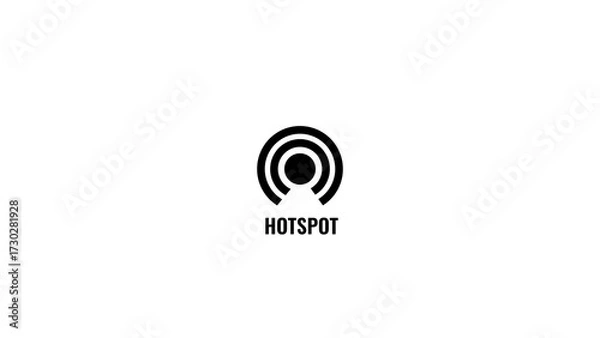 Fototapeta Hotspot icon simple flat vector glyph isolated on white background for app and web design