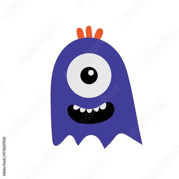 Obraz cute funny monster icons. birthday and Halloween celebrations