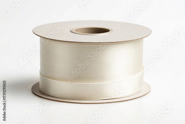 Fototapeta Blank Ribbon Roll Template for Gifting and Packaging Design