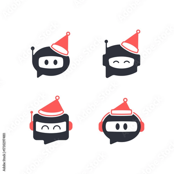 Obraz Chatbot Christmas Icons