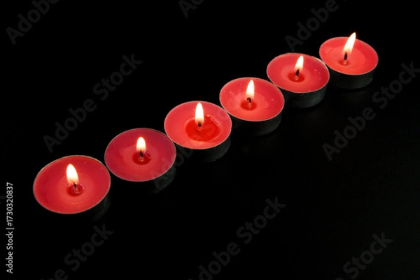 Obraz three burning candles