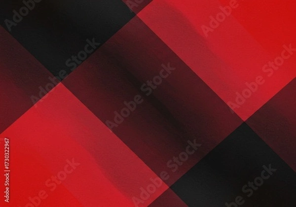 Obraz Bold Red Black Geometric Plaid Abstract Texture