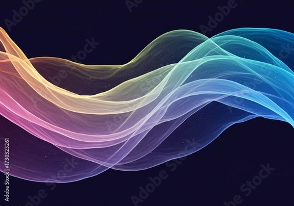 Obraz Vibrant Abstract Waves: Dynamic Digital Background