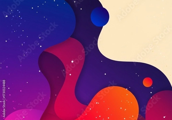 Obraz Vibrant Abstract Cosmic Gradient Background Design