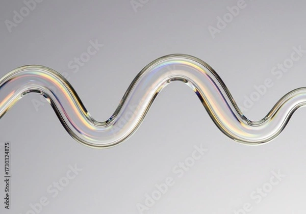 Obraz Transparent Wavy Glass Element Abstract Science