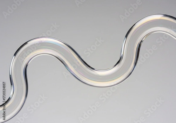 Obraz Transparent Wavy Glass Element Abstract Science
