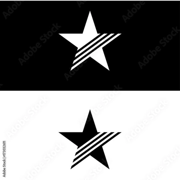 Fototapeta Star Line Icon Vector
