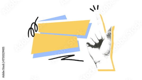 Obraz Pop collage style template base