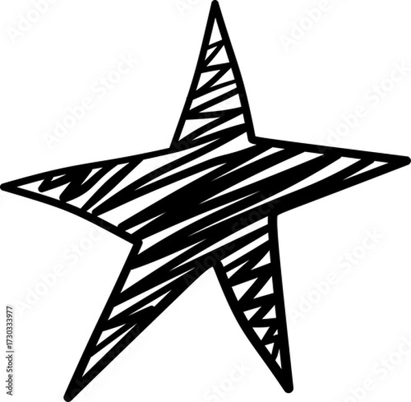 Fototapeta Scribble Doodle Star