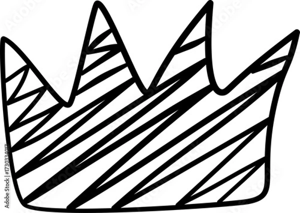 Fototapeta Scribble Doodle Crown