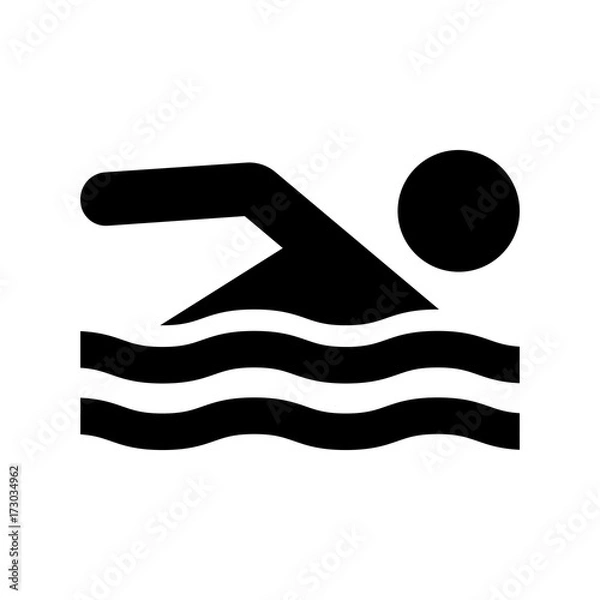 Fototapeta swimming icon vector