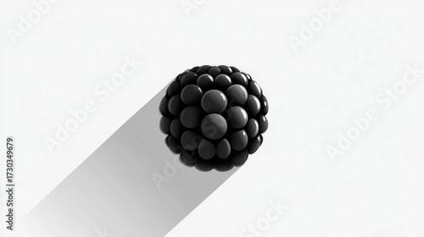 Fototapeta Dark sphere cluster with long shadow