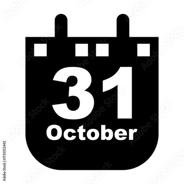 Obraz October 31 calendar icon