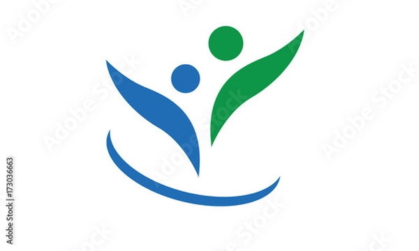 Obraz people heath care logo template