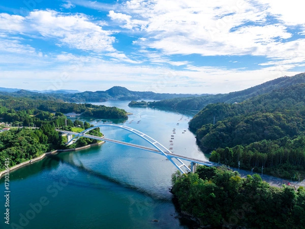 Obraz 気仙沼大島大橋と気仙沼大島※右側（宮城県気仙沼市）