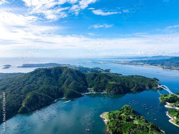 Obraz 気仙沼大島大橋と気仙沼大島（宮城県気仙沼市）