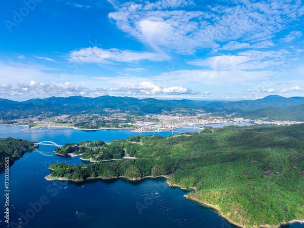 Obraz 気仙沼大島大橋と気仙沼大島（宮城県気仙沼市）