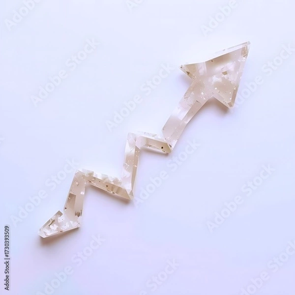 Fototapeta See your business soar with this modern upward trend arrow, perfect for financial growth and success visuals in presentations and websites