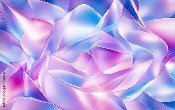 Obraz Abstract Purple Blue Swirling Glass Forms