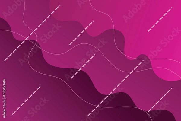 Obraz Abstract magenta gradient with flowing shapes and diagonal lines