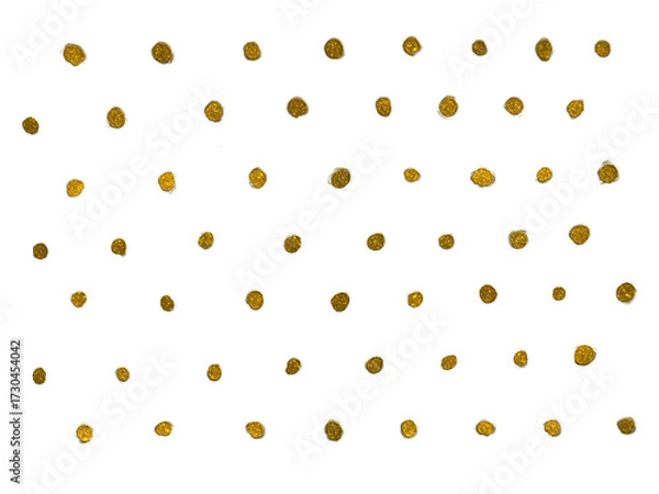 Obraz 金色の油絵の具で描かれた水玉模様