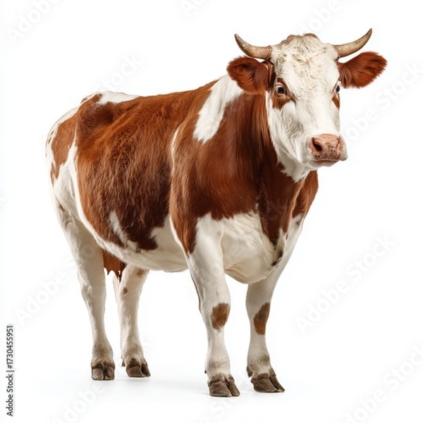 Obraz Cow isolated on white background cut out png