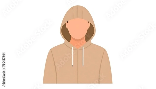 Obraz Beige hooded figure
