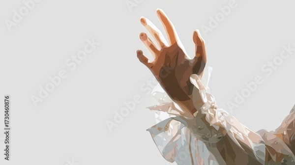 Fototapeta Abstract Artistic Close-Up of a Graceful Hand Gesture