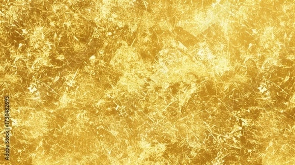 Fototapeta Golden textured background with a rough and shiny foil effect, a seamless pattern suitable for various design projects, a unique combination of rough foil texture and shiny surface.