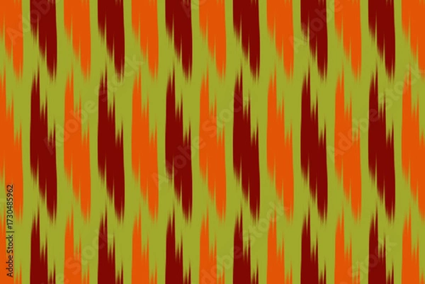 Fototapeta Uzbekistan ikat pattern. Uzbekistan ikat abstract ethnic design. Uzbekistan pattern design for background, wallpaper, textile, art, clothing, wrapping paper, Uzbek style, Uzbek fabric