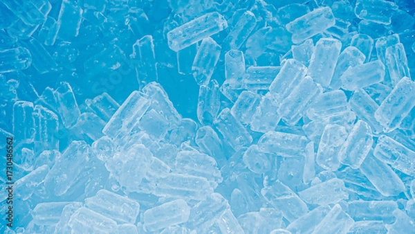 Fototapeta icecubes background,icecubes texture,icecubes wallpaper,ice helps to feel refreshed and cool water from the icecubes helps the water refresh your life and feel good.ice drinks for refreshment business