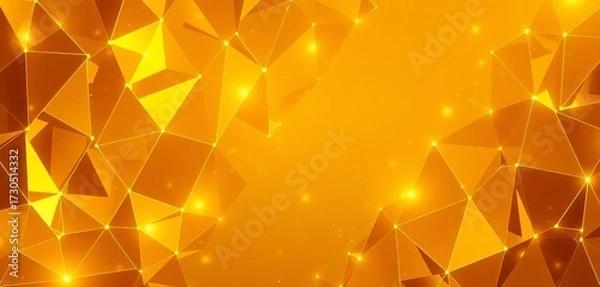 Fototapeta Abstract golden geometric shapes, shimmering luxury texture,  art,  shine