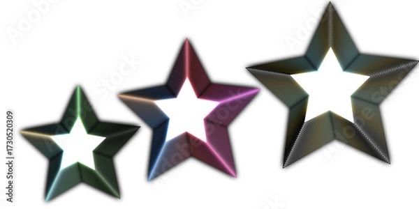 Obraz 3d render of a star on white background
