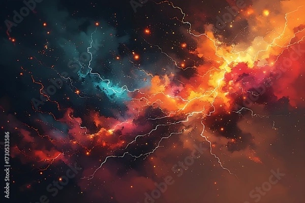 Obraz virtual fractal realms thunder cloud 