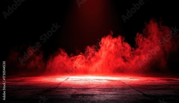 Fototapeta Dramatic Red Smoke Background for Creative Visual Effects