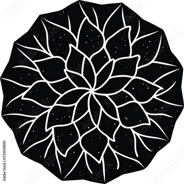 Fototapeta An abstract seamless vector floral pattern of stylized lotus flowers and leaves creates a decorative wallpaper design