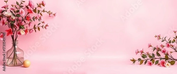 Fototapeta Soft blush pink backdrop, ideal for product photography or design elements,  subtle,  minimalist