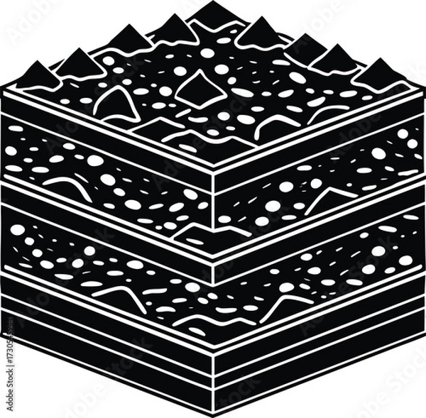 Fototapeta Black and white metallic sphere icon with a globe-like pattern and a steel grid texture