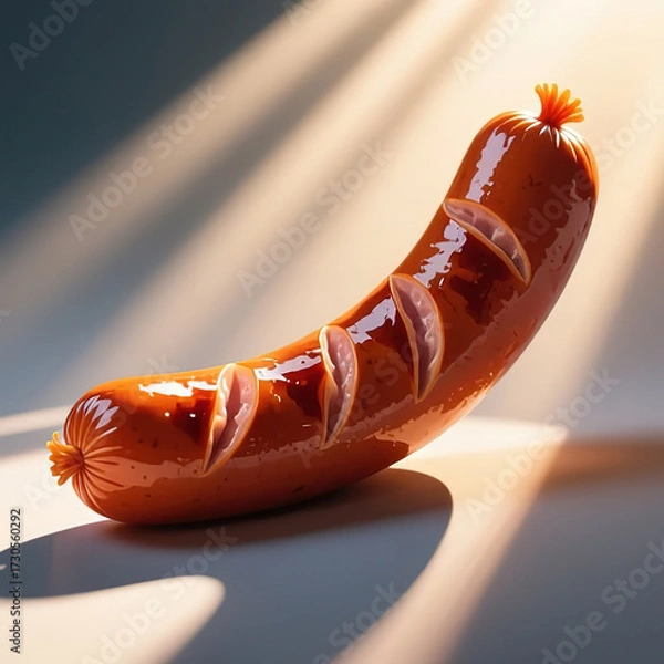 Fototapeta sausage icon simple design.created with the help of artificial intelligence.