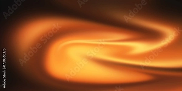 Fototapeta Warm Orange and Brown Abstract Swirls with Soft Focus fluid