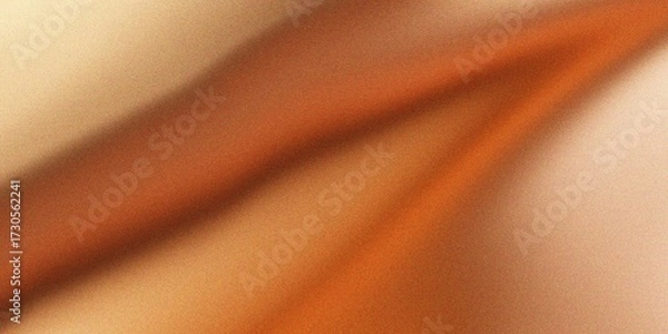 Fototapeta Warm Orange and Beige Abstract Fabric Folds With Grainy Texture image photo