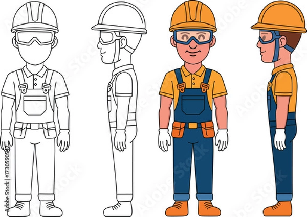 Obraz Workers In Flat Design 
