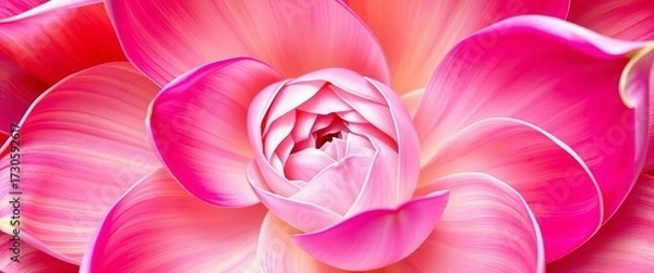 Fototapeta Intricate, swirling petals form a stylized bloom in vibrant hues,  bloom, abstract flower