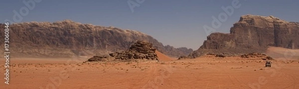 Obraz Mars landscape in desert of Wadi Rum Valley, Jordan