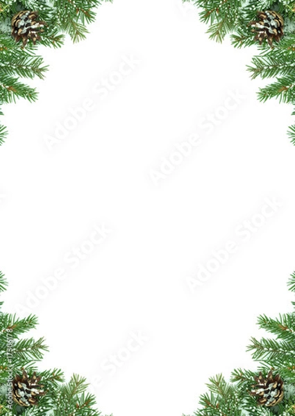 Obraz Christmas framework with snow