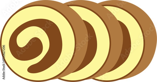 Obraz vector illustration of a chocolate cake