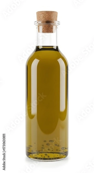 Obraz Glass jar of olive oil with cork,